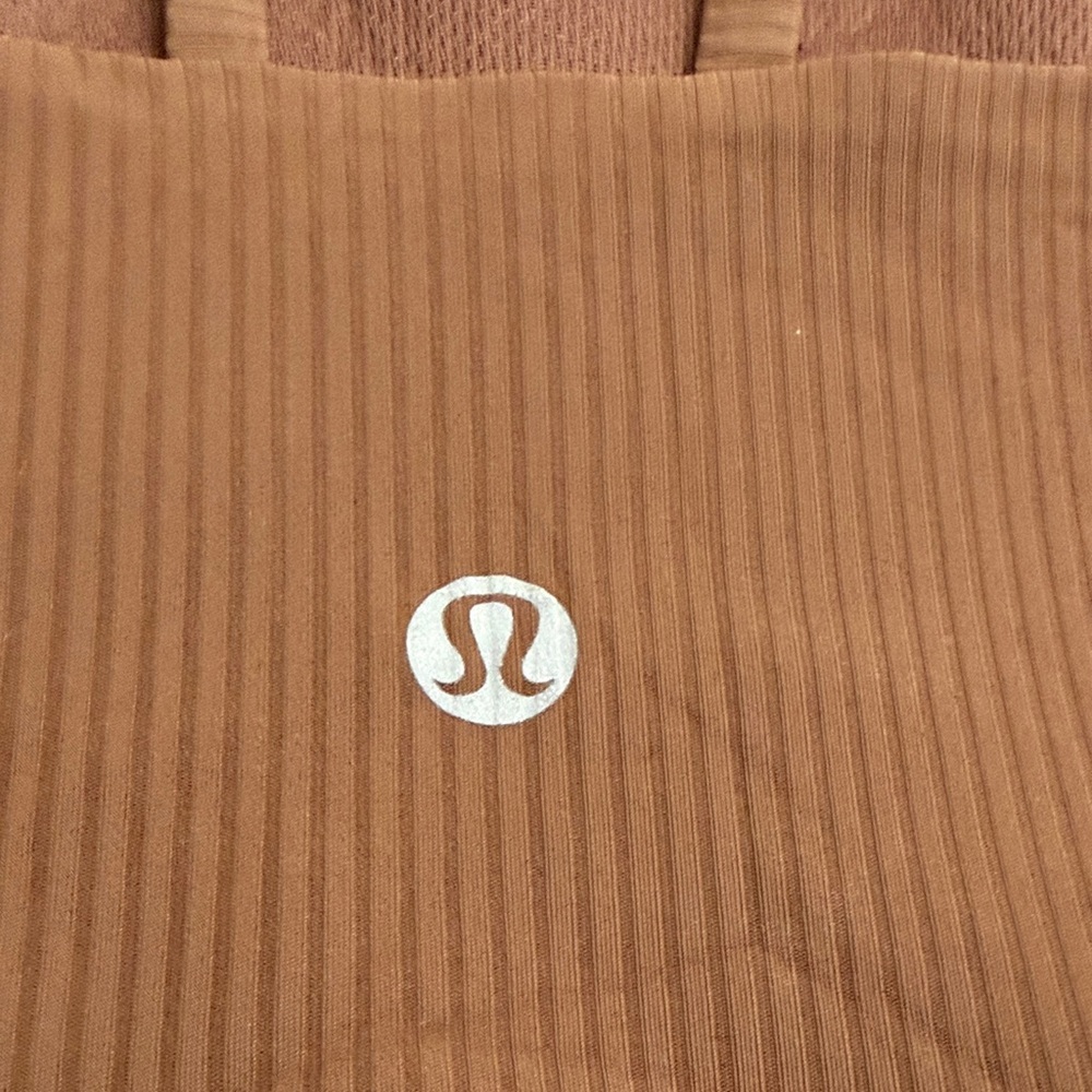 lululemon athletica Brown Strappy Ribbed Sports Bra - Picture 2 of 3
